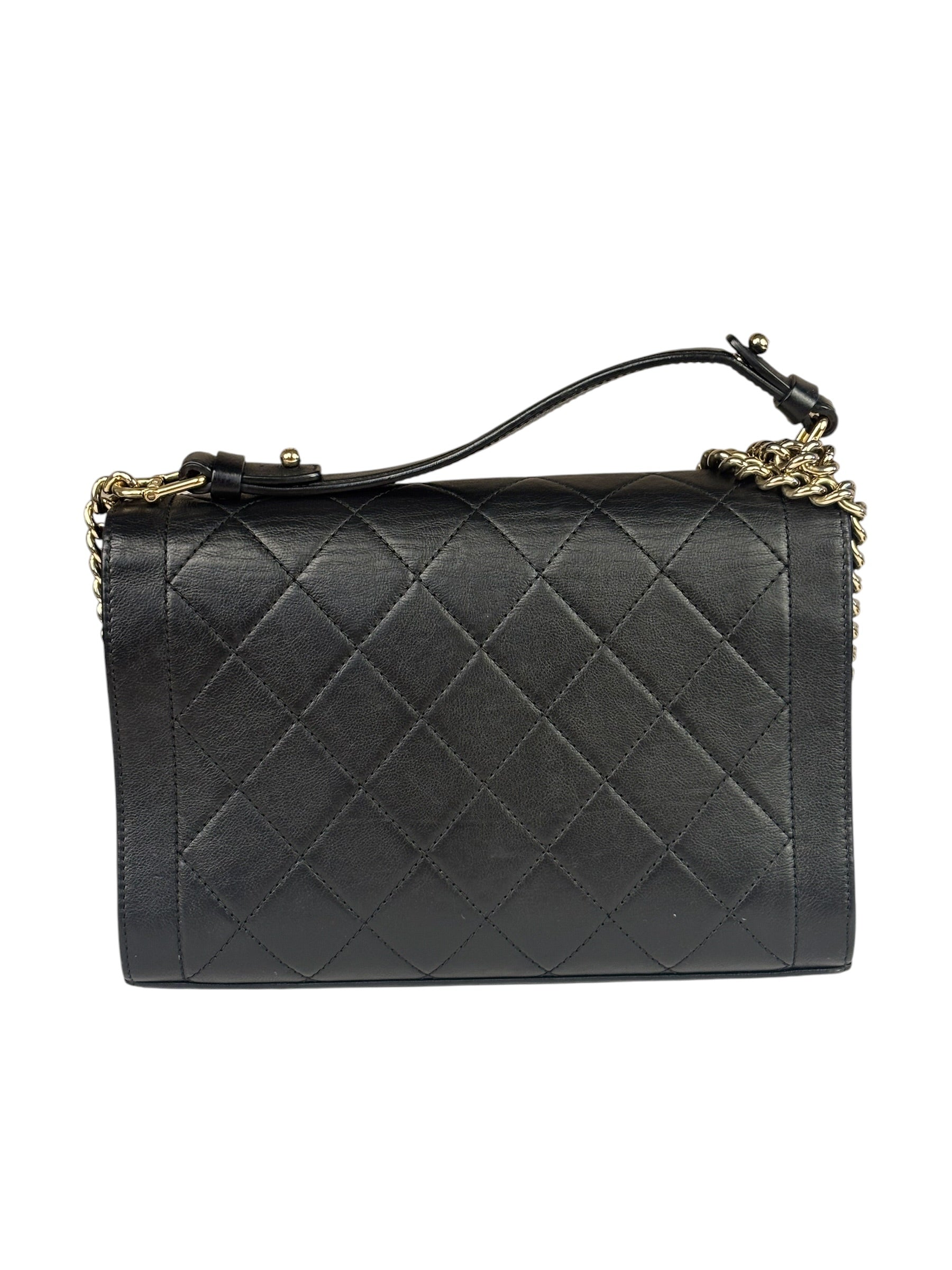 Chanel Black Leather Paris-Cuba Click Flap Bag 2017