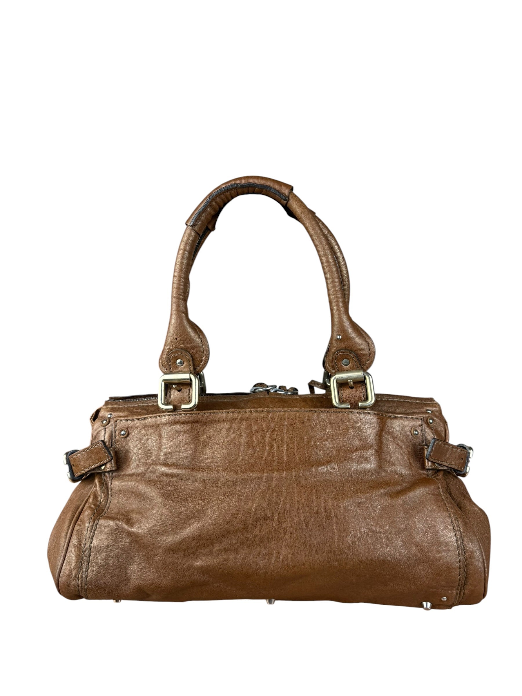 Chloe Vintage Brown Paddington Leather Handbag
