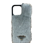 Prada Grey Fur Logo iPhone 16 Case