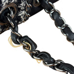 Chanel Black CC Quilted Jersey and Tweed Chain Flap Bag 2014