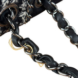 Chanel Black CC Quilted Jersey and Tweed Chain Flap Bag 2014