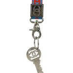 Chanel Coco Mark Nylon Strap Key Lanyard Blue