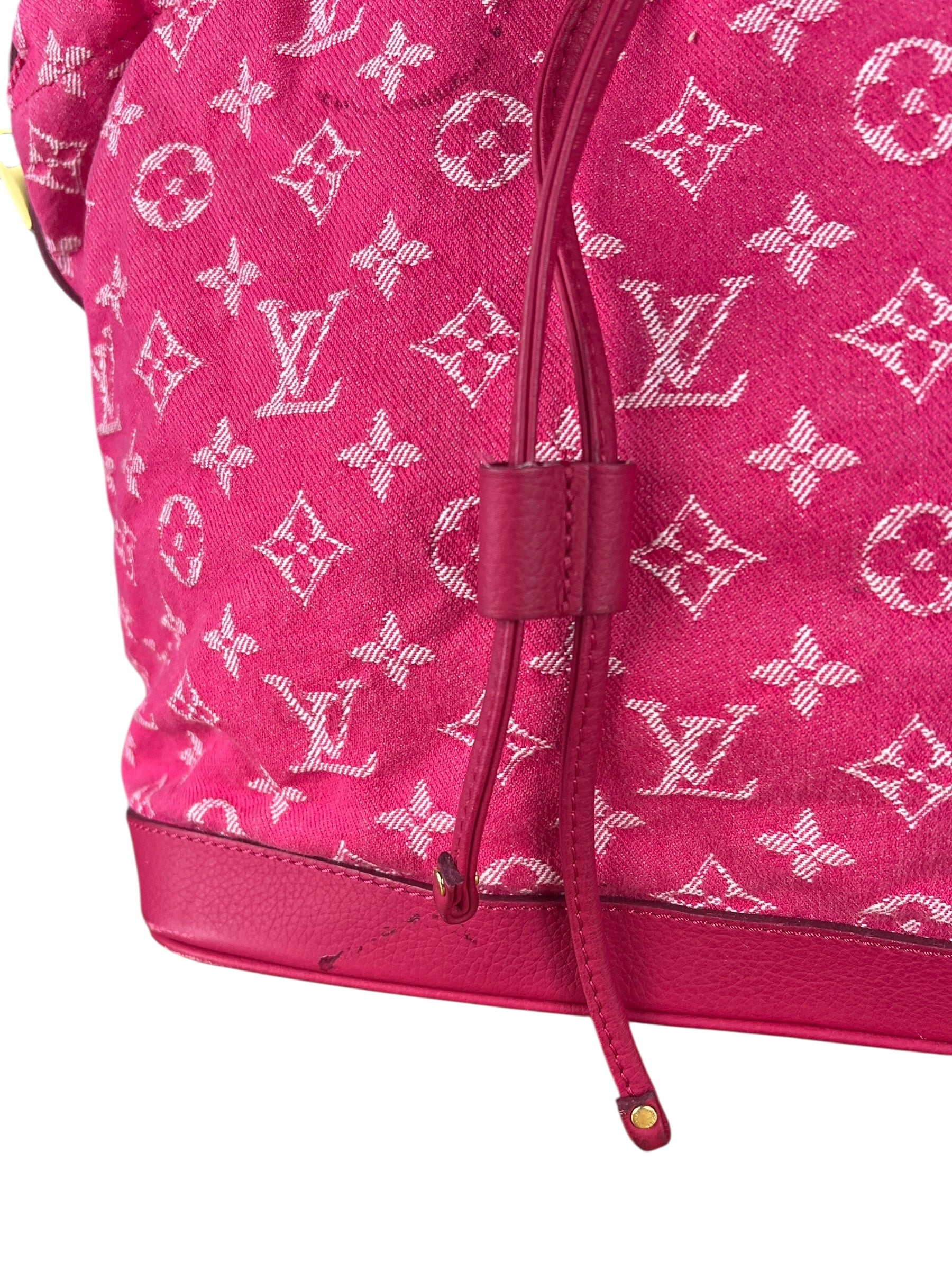 Louis Vuitton Monogram Denim Noefull MM Tote Pink