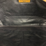 Prada Vintage Camel Leather Embroidery Clutch