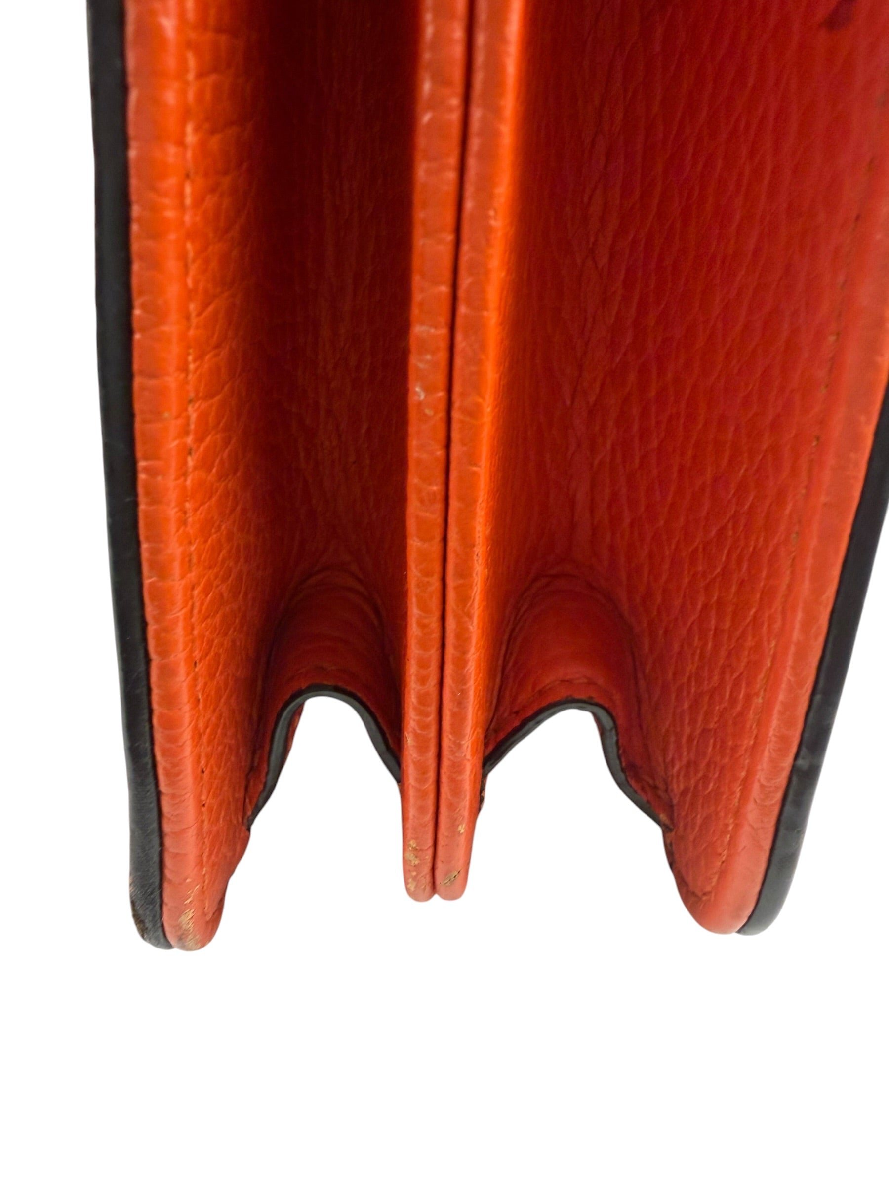 Gucci Orange Leather Small Dollar Interlocking G Shoulder Bag