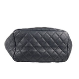 Chanel Navy Blue Leather Drawstring Bucket Two-Way Bag 2018