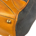 Gucci Vintage Denim Leather Trim Jackie Shoulder Bag