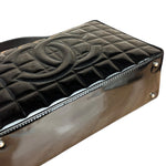 Chanel Black Patent Chocolate Bar Shoulder Bag '02