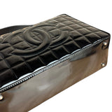 Chanel Black Patent Chocolate Bar Shoulder Bag '02