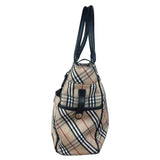Burberry Vintage Blue Label Nova Check Multi-Pocket Nylon Tote Bag