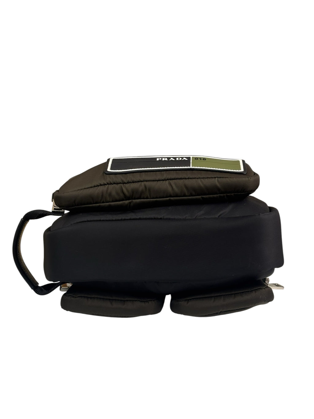 Prada Green/Black Tessuto Nylon Multi-Pocket Vanity Bag