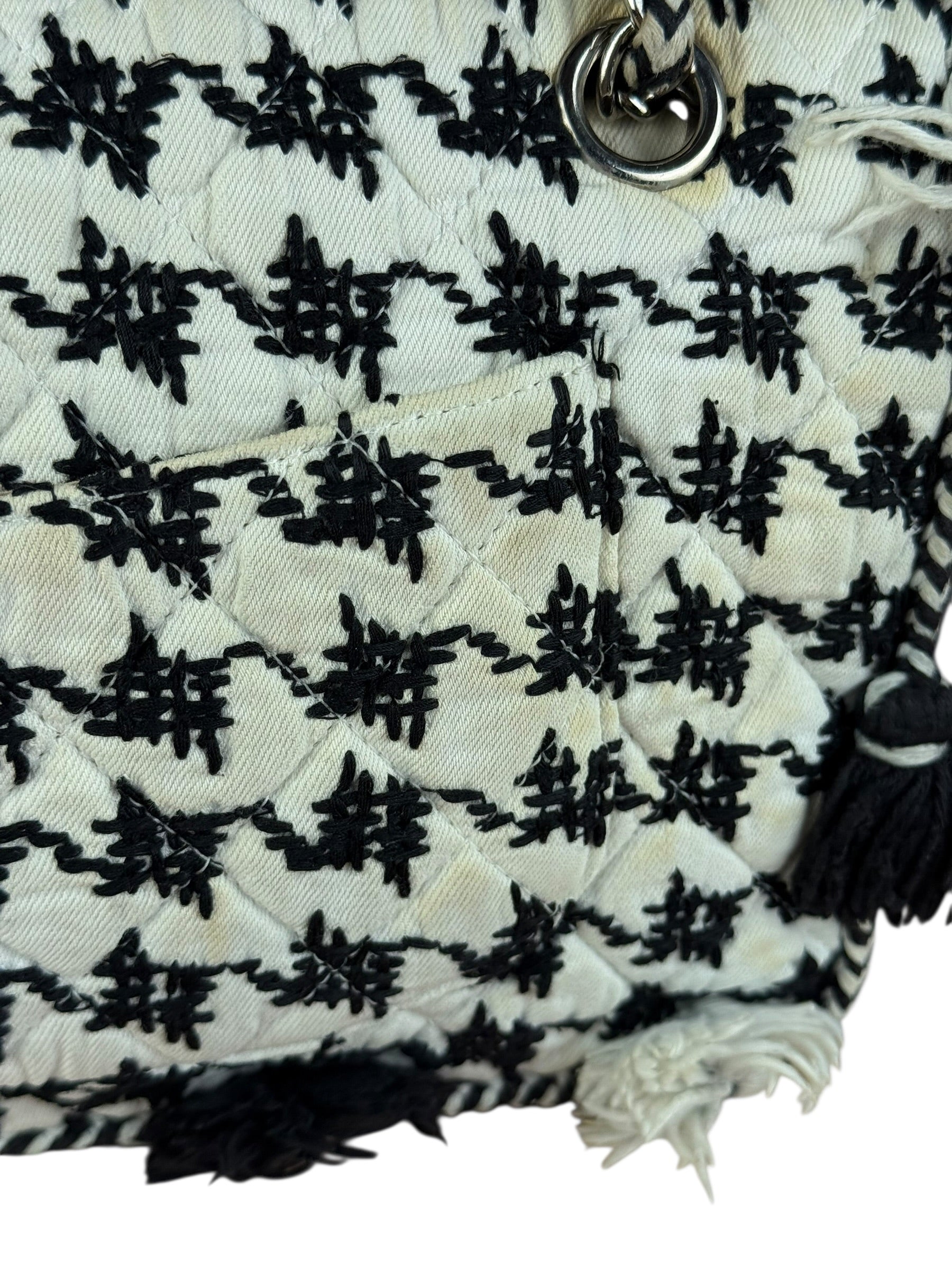 Chanel Tweed Woven Medium Classic Double Flap Bag 2014