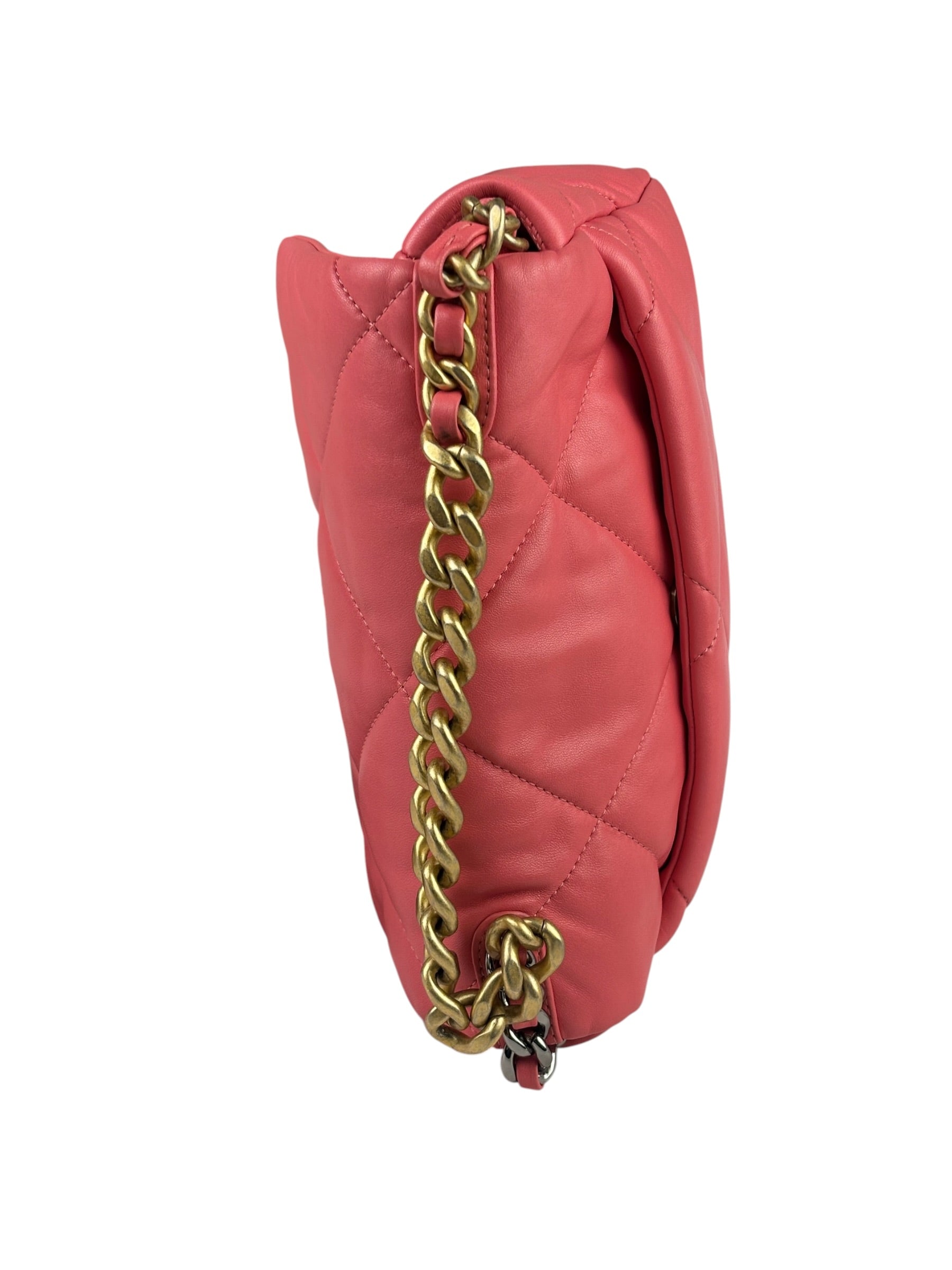 Chanel Pink Quilted Lambskin Flap Bag 2020
