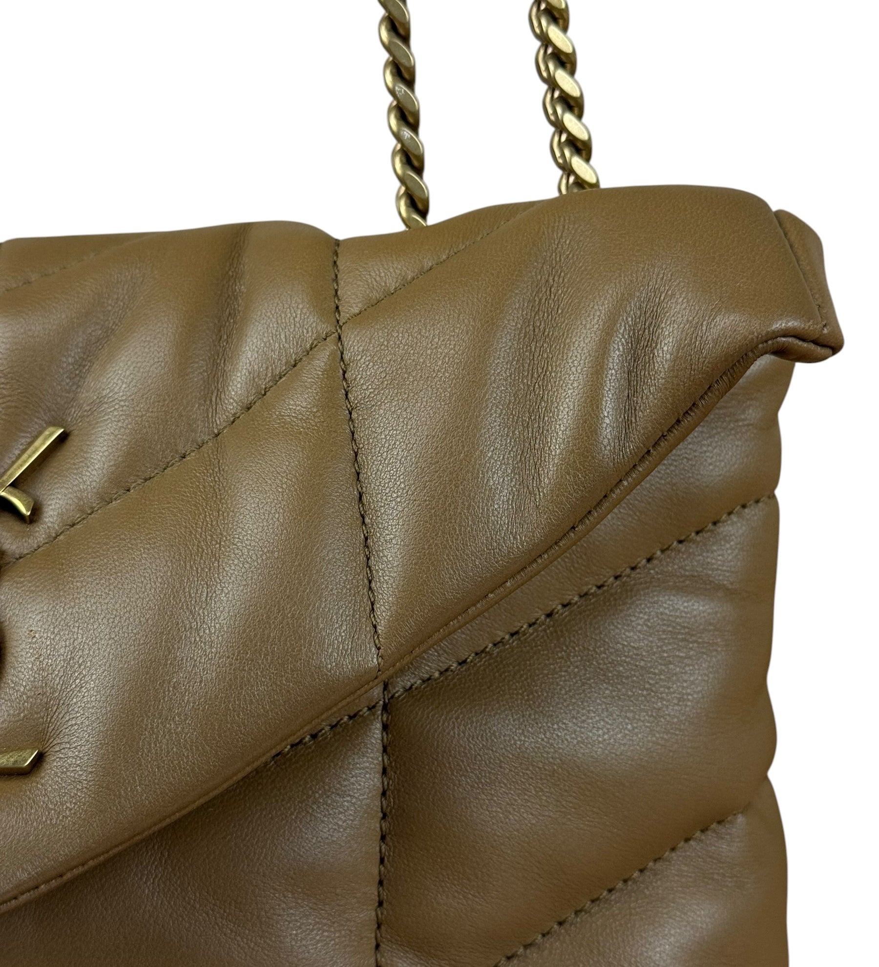 YSL Crok Toy Puffer Quilted Leather Shoulder Bag