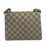 Gucci Beige/Red Leather/Suede Trim GG Supreme Dionysus Small Shoulder Bag