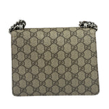 Gucci Beige/Red Leather/Suede Trim GG Supreme Dionysus Small Shoulder Bag