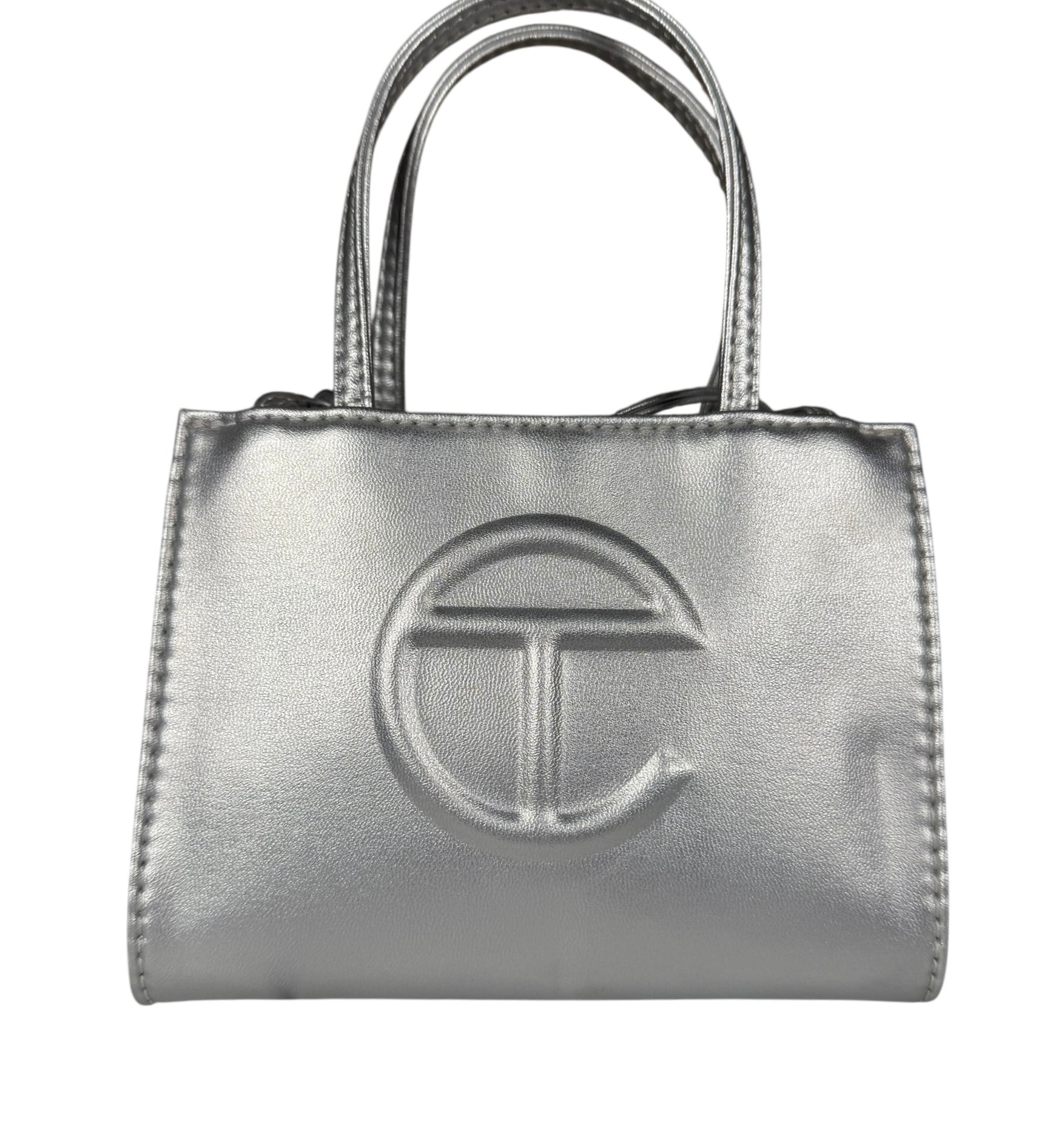 Telfar Small Silver Shopping Tote
