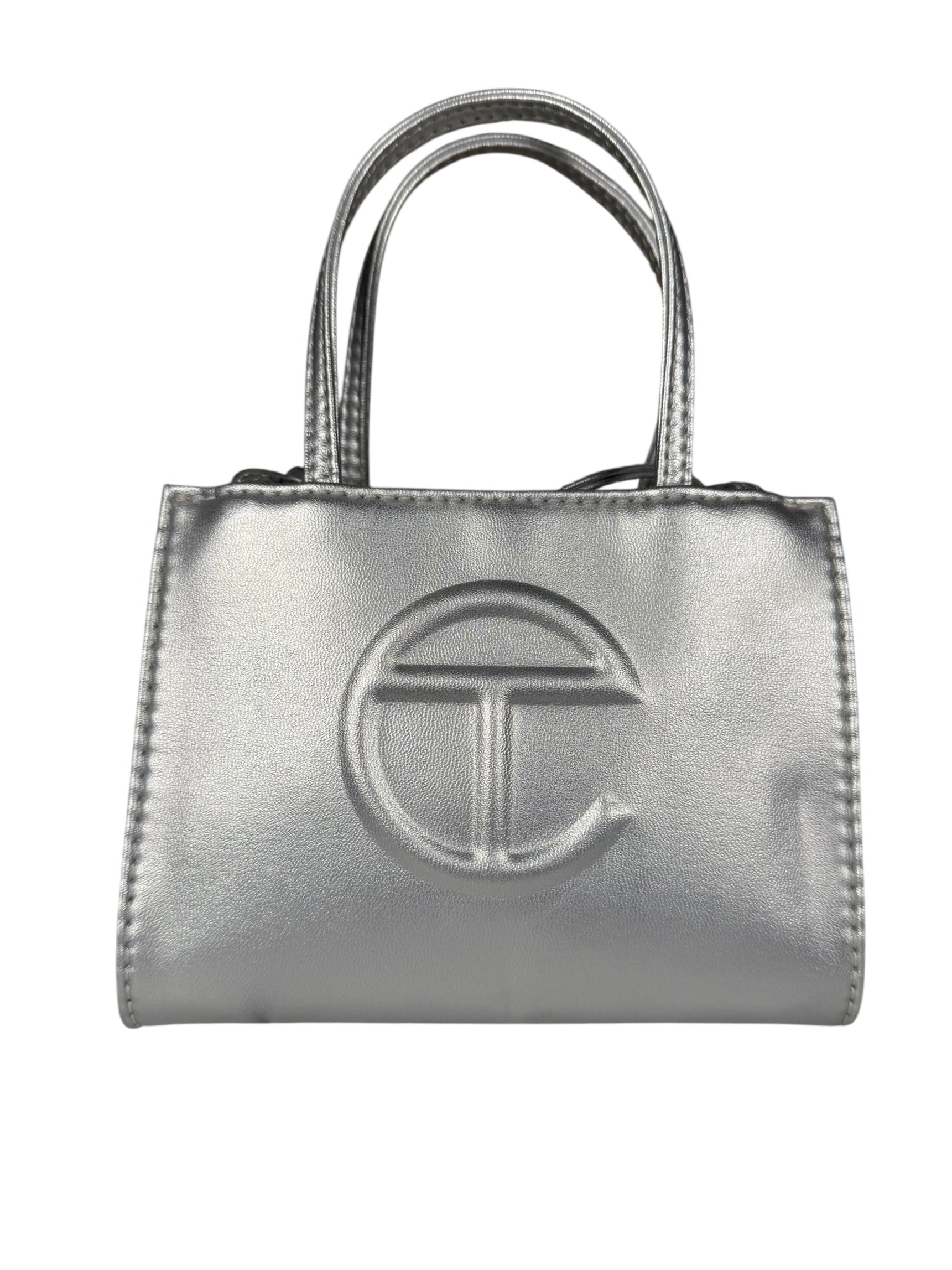 Telfar Small Silver Shopping Tote