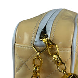 Chanel CC Patent Quilted Yellow Camera Bag 1991