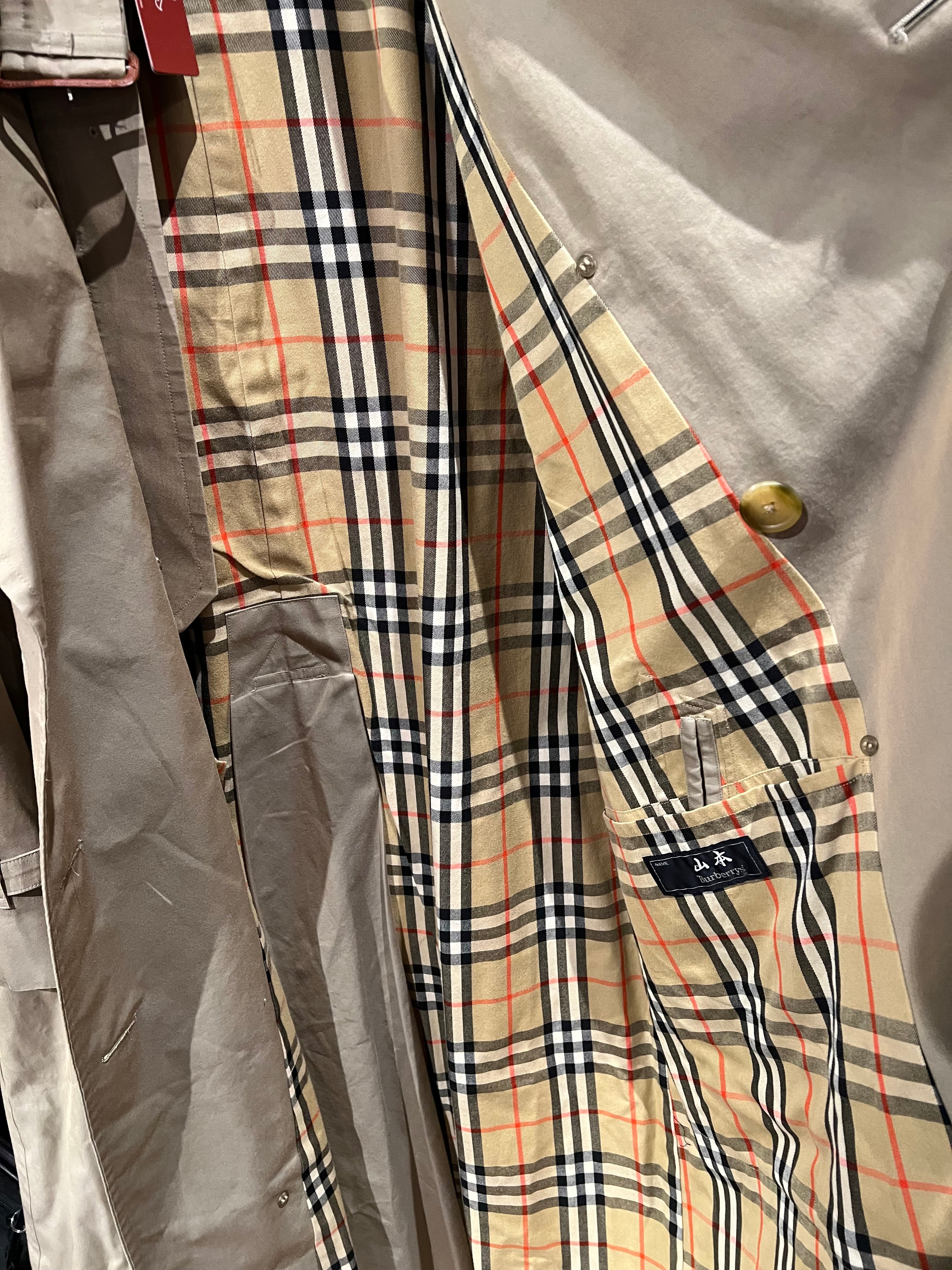 Burberry Long Button-Up Trench Coat