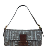 Fendi Vintage Brown/Grey Woven Baguette