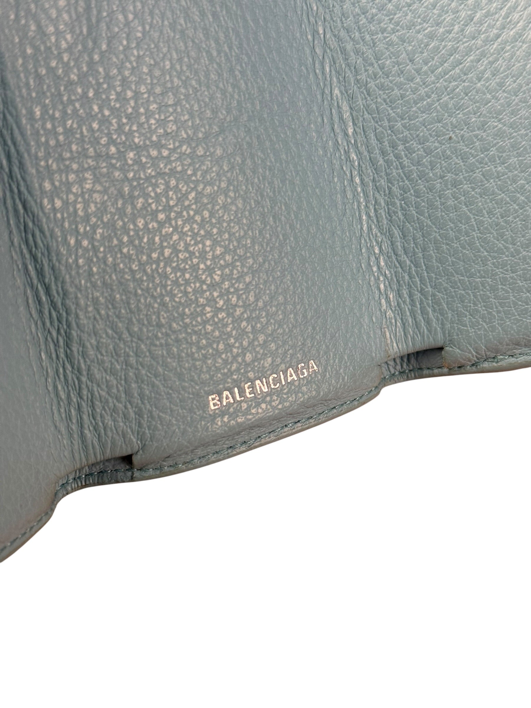 Balenciaga Baby Blue Tri-Fold Wallet