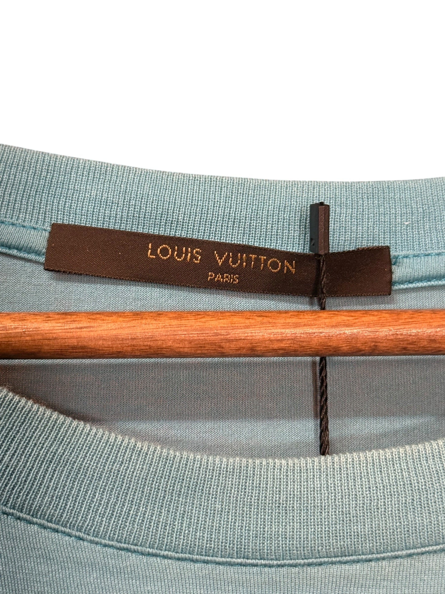 Louis Vuitton Turquoise Blue Cotton T-shirt