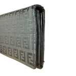 Fendi Vintage Black Zucca Print Long Wallet