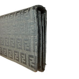Fendi Vintage Black Zucca Print Long Wallet