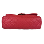 Chanel Red Quilted Caviar Leather Flap Bag 2008