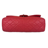 Chanel Red Quilted Caviar Leather Flap Bag 2008