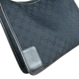 Gucci Vintage Black GG Canvas Shoulder Bag