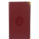 Cartier Vintage Burgundy Leather Bordeaux Bi-Fold Long Wallet