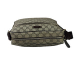 Gucci Brown Leather Trim Supreme Crossbody Bag