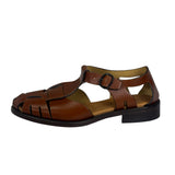 Hereu Brown Leather Pesca Fisherman Sandals