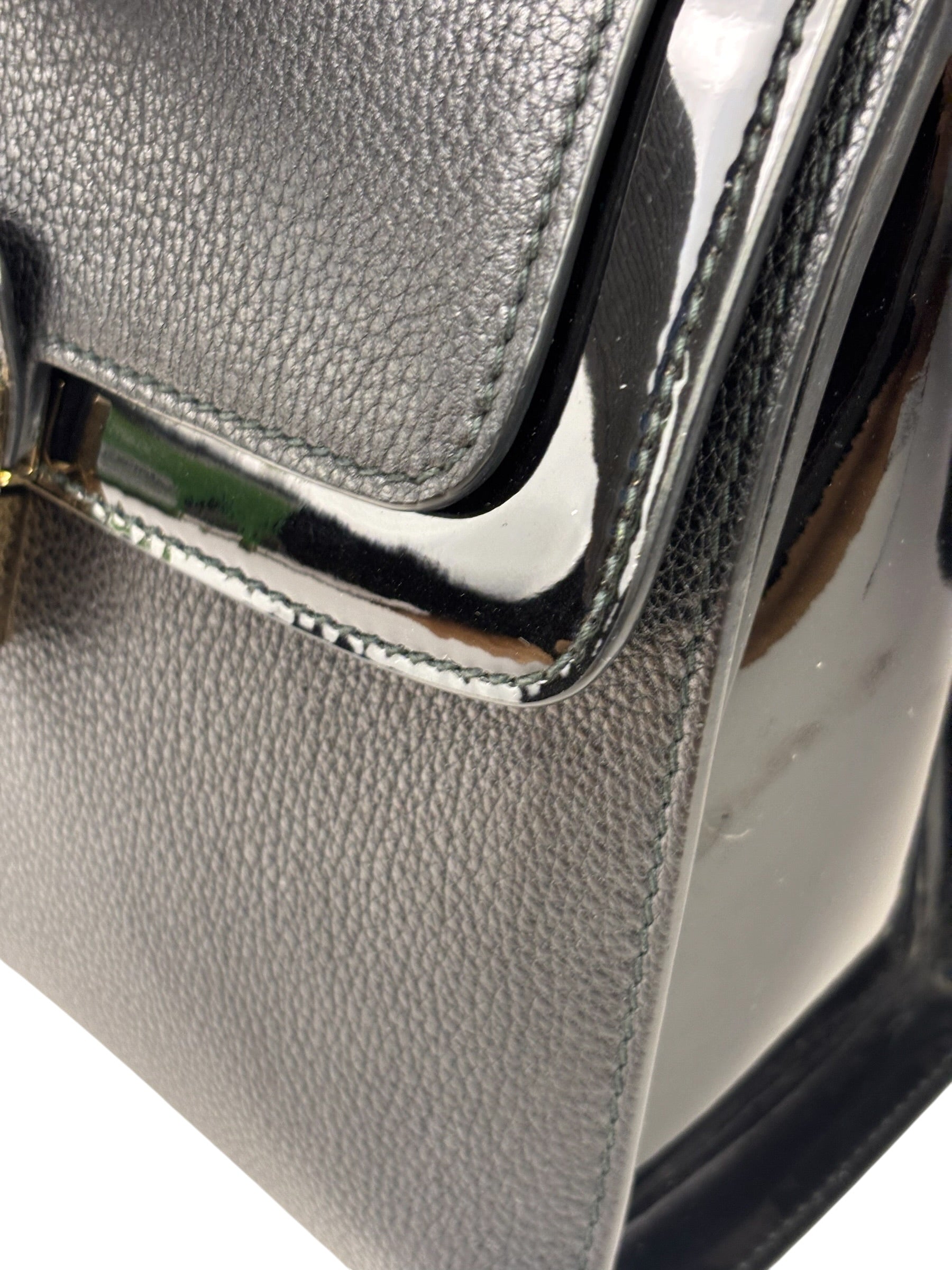 Dolce & Gabbana Black Patent Leather Borsa A Mano Two-Way Bag