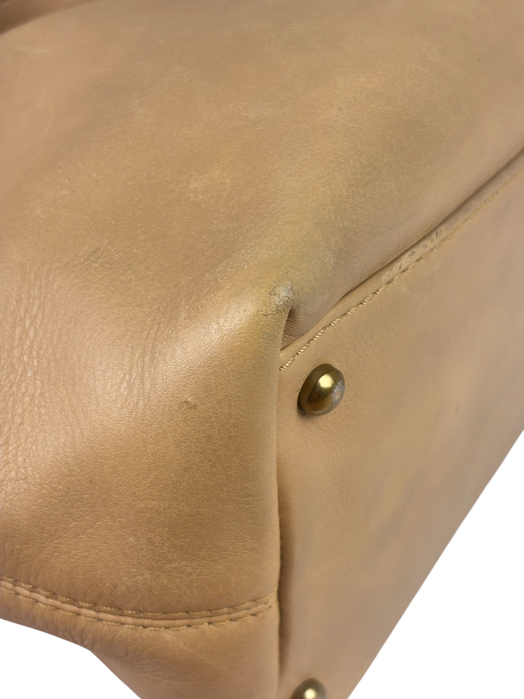 Chanel Turnlock CC Tan Leather Tote 2002