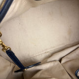 Tory Burch Saffiano Leather Navy Boston Bag