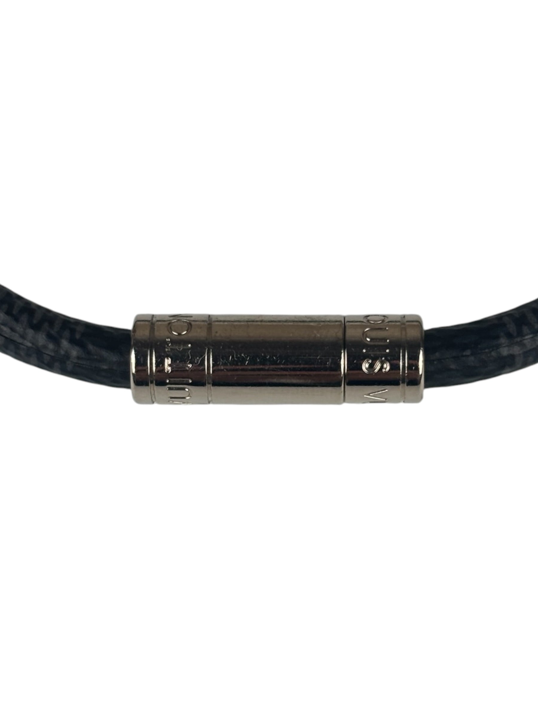 Louis Vuitton Black/Grey Damier Graphite Canvas Keep It Bracelet