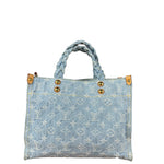 Louis Vuitton Monogram Denim Let Go PM 2Way Tote Handbag