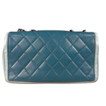 Chanel CC Two-Toned Blue Leather Flap Bag 2014
