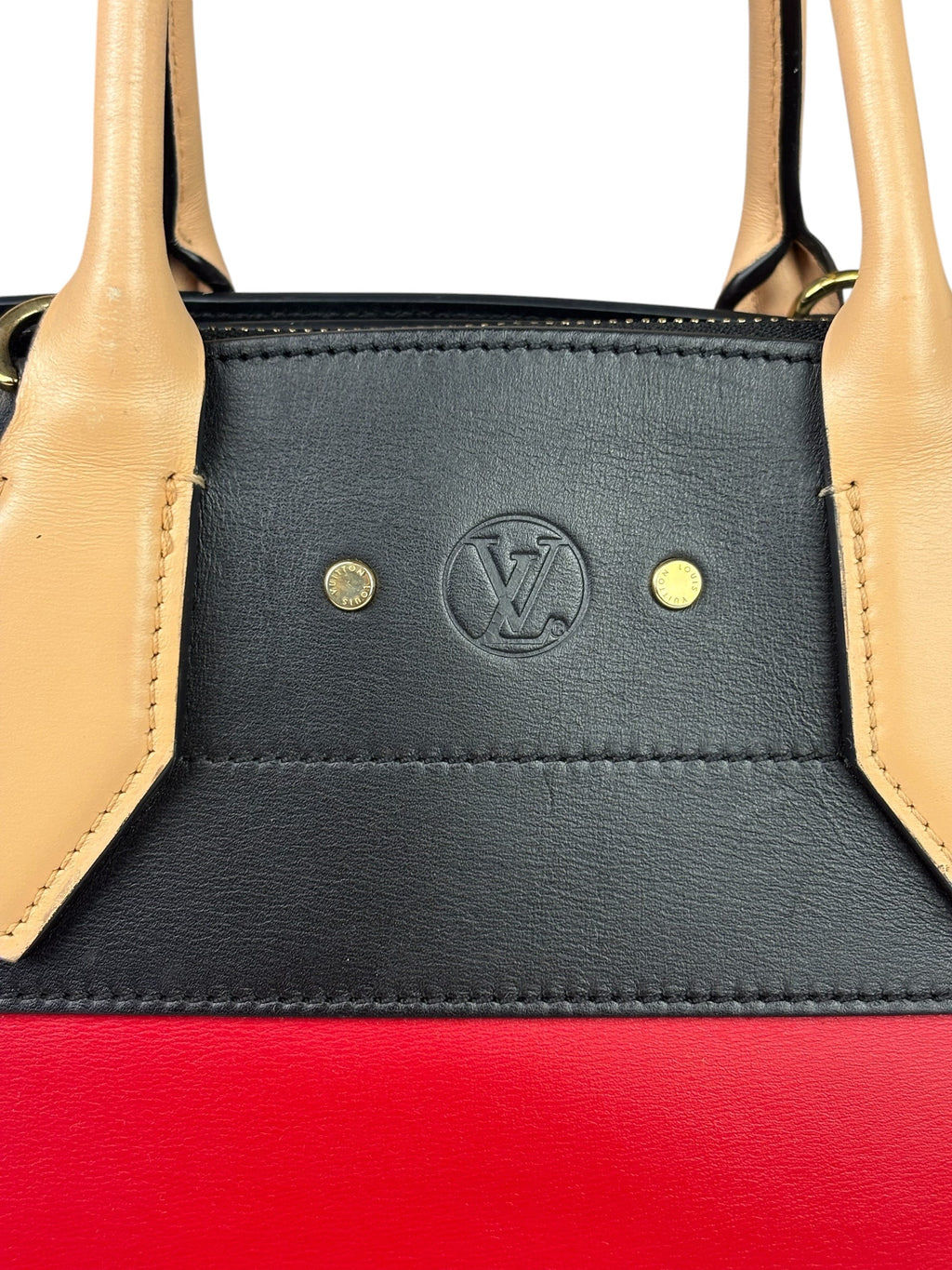Louis Vuitton Red Leather City Steamer 2Way Handbag MM