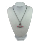 Vivienne Westwood Pink Flower Orb Pendant Necklace