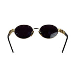Fendi Gold/Black Oval Sunglasses