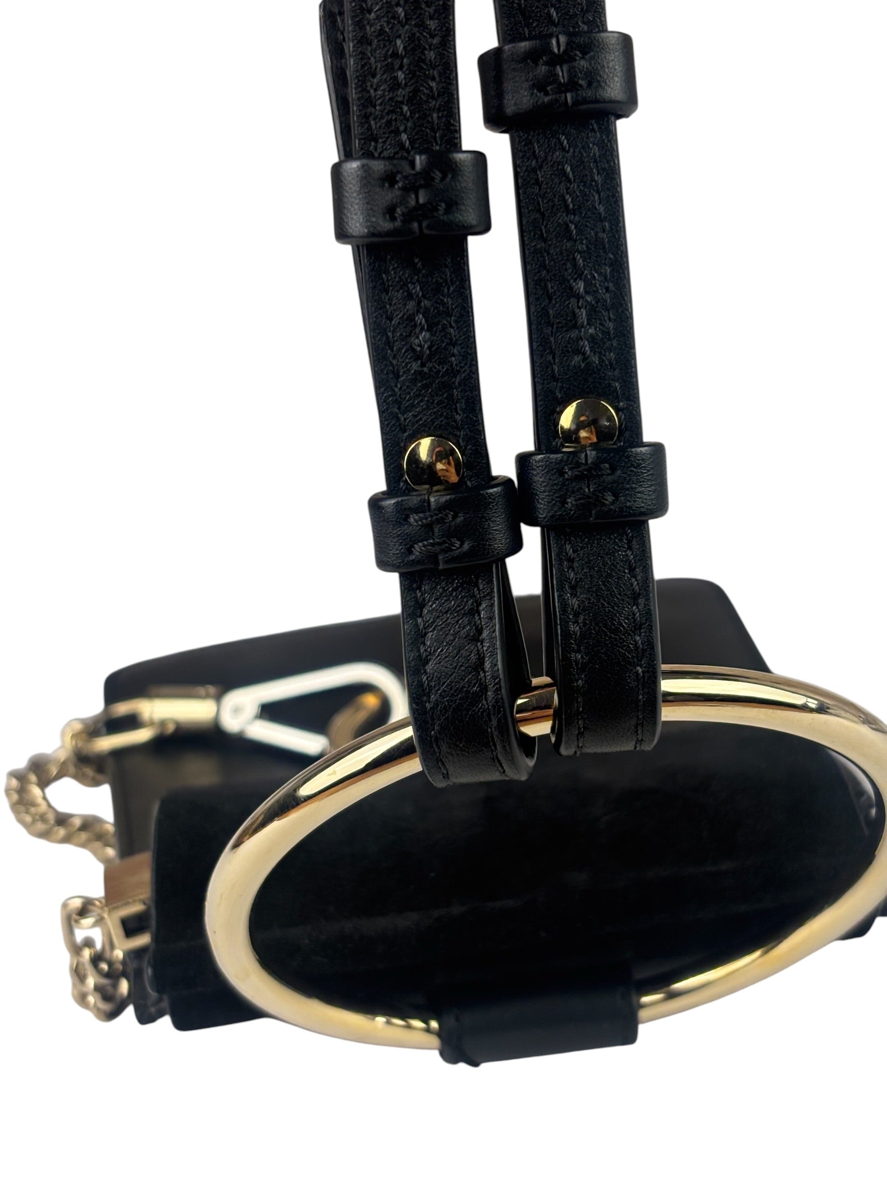 Chloe Black Suede/Leather Faye Bracelet Crossbody Bag
