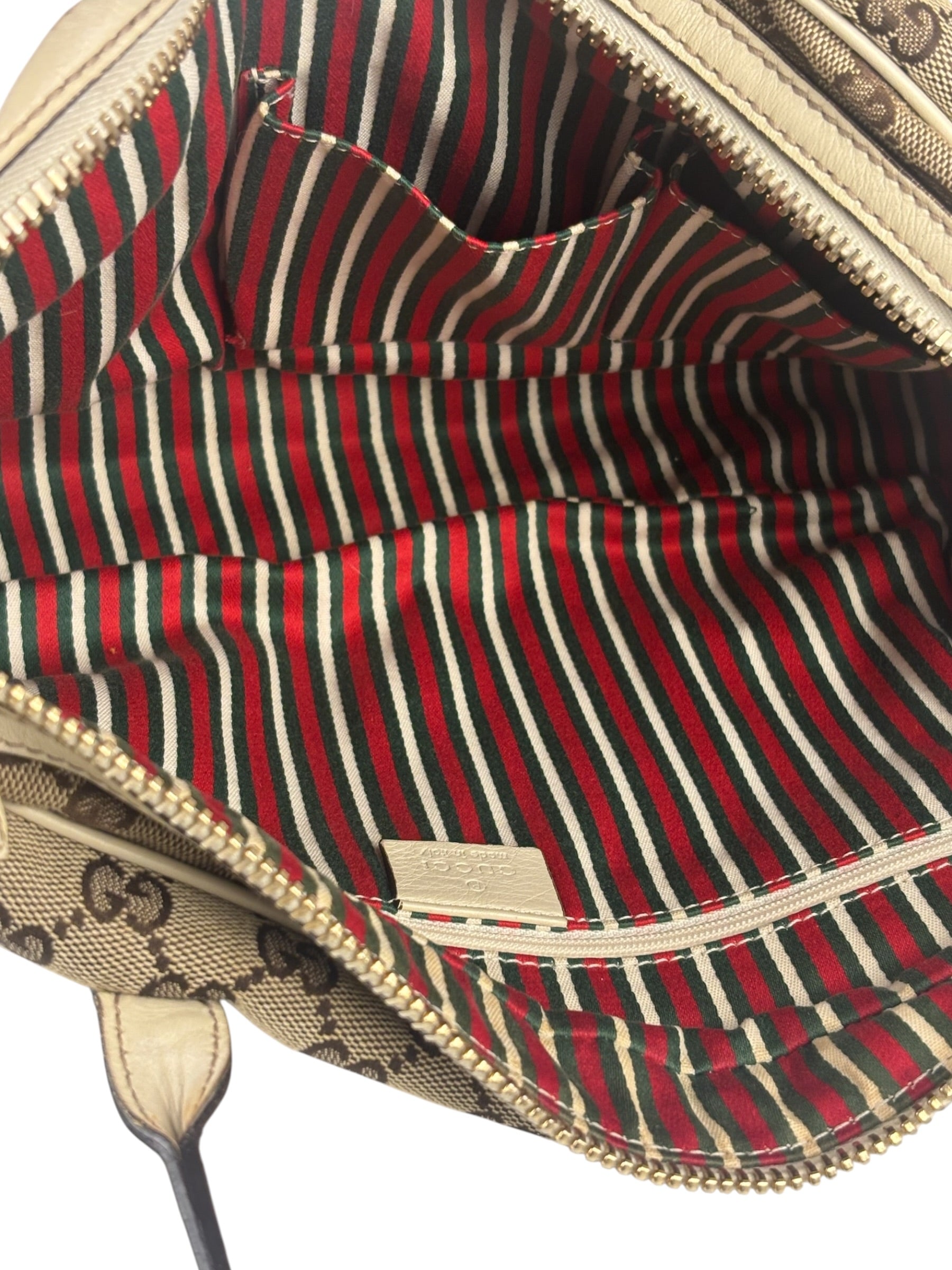 Gucci GG Beige Ivory Leather Shoulder Bag