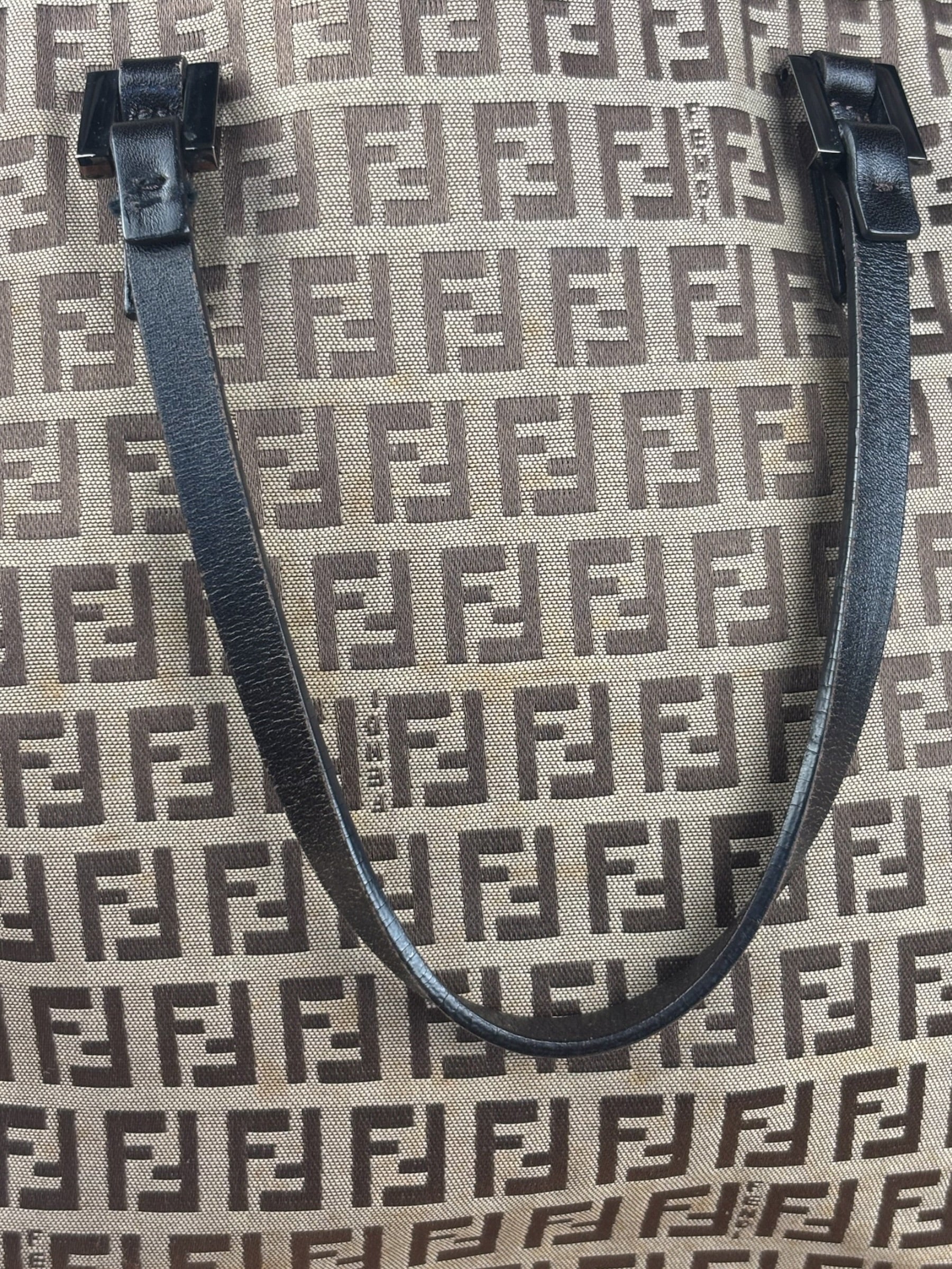 Fendi FF Vintage Canvas Tote Bag