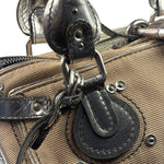Chloe Beige/Silver Patent Leather Paddington Handbag