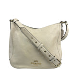 Coach Cream Pebbled Leather Hobo Bag