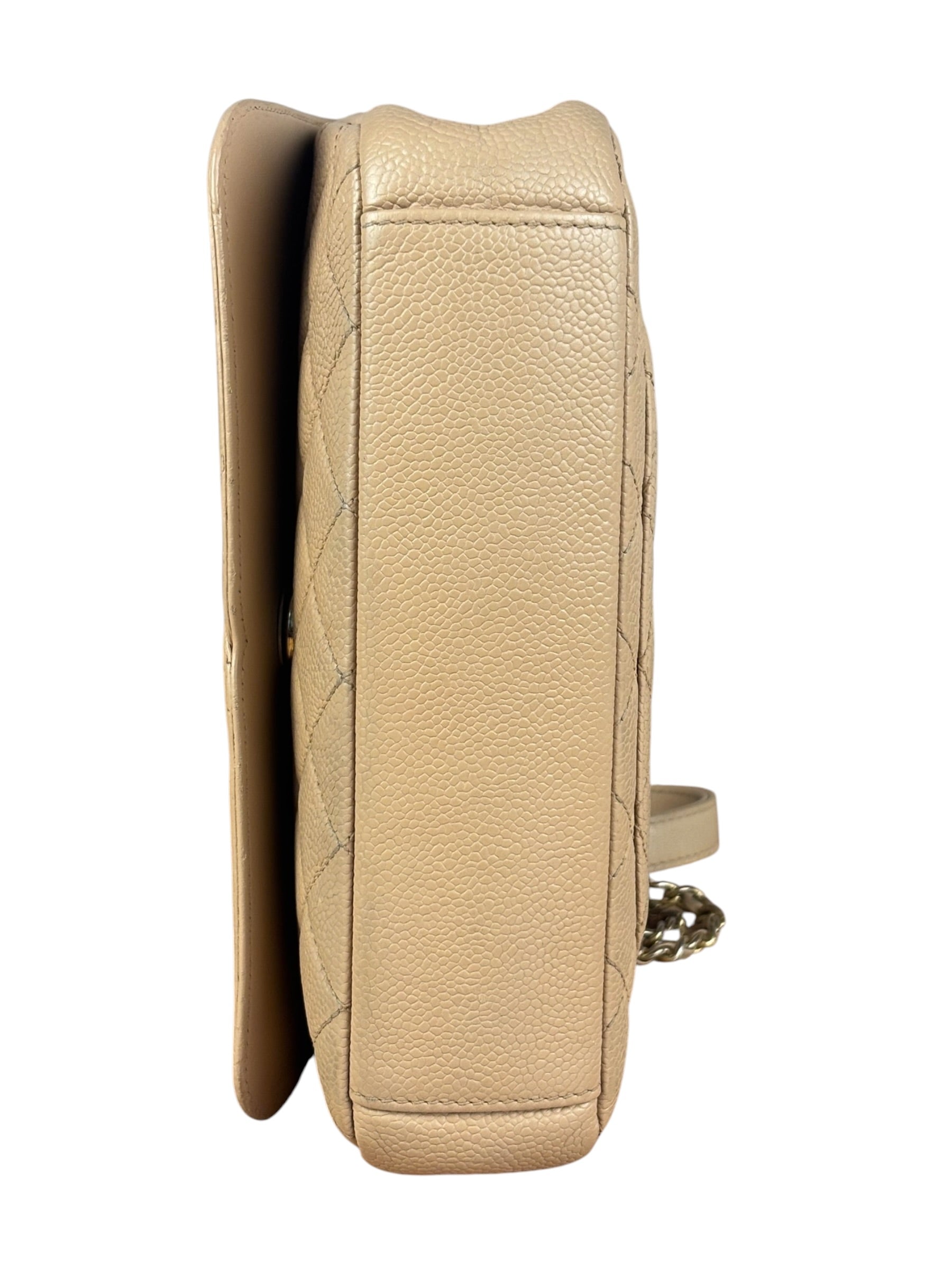 Chanel Beige Caviar S Filigree Flap 2016